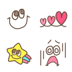 Big Faces Kaomoji Emoji Line Emoji Line Store