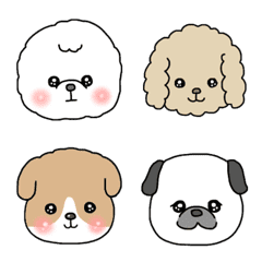 Dog emoji with cute eyes