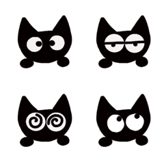 Daily black cat emojis