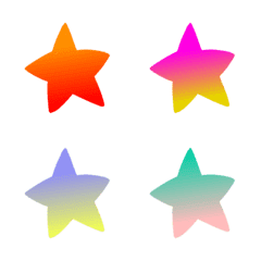 Colorful gradation star emoji