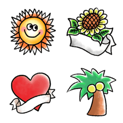 Cool summer frames emoji