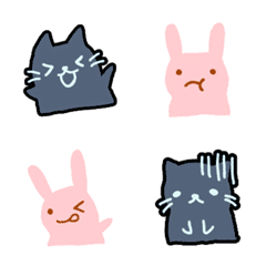 black cat & pink rabbit