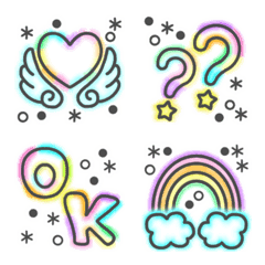 Rainbow. adult cute colorful emoji.