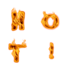 Fire English alphabet Letter