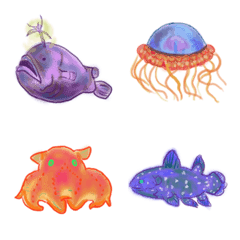 Small and colorful deep sea fish Emoji