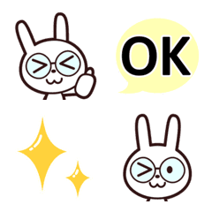 [Emoji]rabbit with glasses for daily(JP)