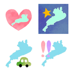 Lake Biwa pastel watercolor Emoji