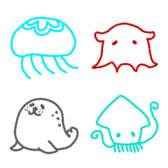 sea creatures simple Emoji