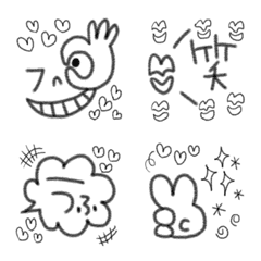 A lot of doodles with pencil Emoji