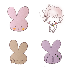 Emoji of the rabbit and friends