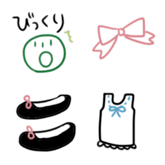 Pastel colored yurufuwa emoji