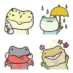 kawaii reptiles emoji[summer]