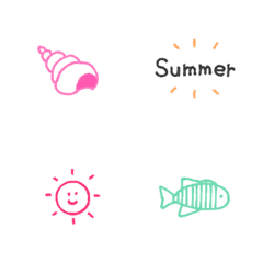 Summer handwriting emoji