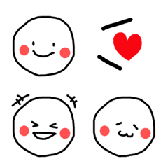 Red cheeks simple emoji