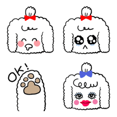 Cute poodle emoji