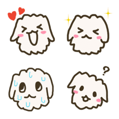 Fluffy Dog SHIROMARU Emoji