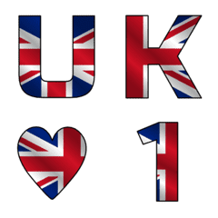 English Alphabet Letter UK National Flag