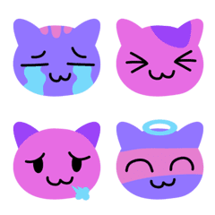 Cute Violet Cat Face