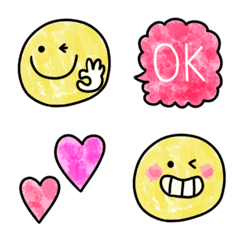 Cute adult watercolor emoji.