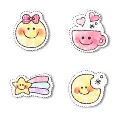 Kawaii watercolor emoji