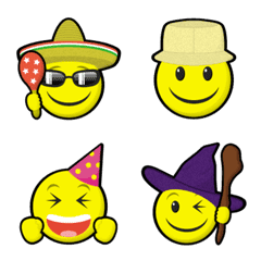 smiley & various hats emoji part5