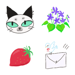 Cat & Flower emoji