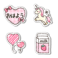 Girly Kawaii Pink Emoji