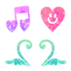 Kirakira heart neon frames