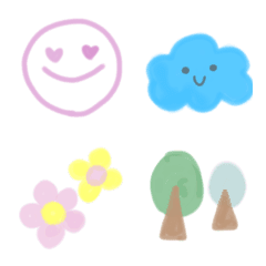 Pastel everyday emoji