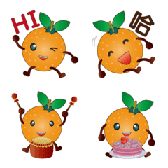 Cute orange emoji