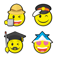smiley & various hats emoji part6