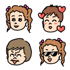 Toddler boys and girl Emoji