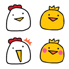 A chicken and the chick Emoji