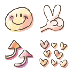 Marble color drawing emoji