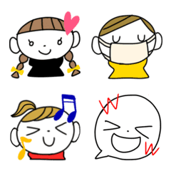 Emoji of boys and girls