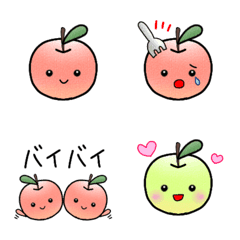 りんごの絵文字 ちょっと青りんご Emojilist Lineクリエイターズ絵文字まとめサイト