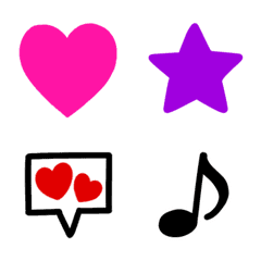Simple heart and star emoji