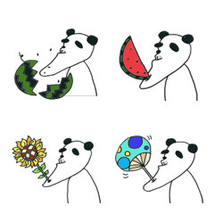 Long jaw panda summer  -Emoji-