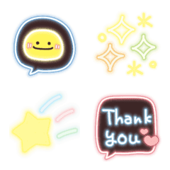 Very shiny neon Emoji
