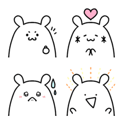 simple & very cute emoticon rabbit emoji