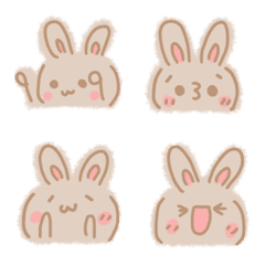 Simple cute rabbit MOKO emoji 2