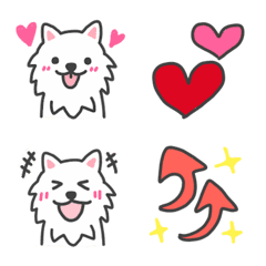 Emoji for Dog Owners 01 [Japanese Spitz]