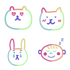 colorful yurukawa animal & baby