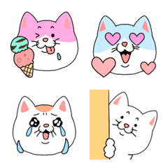 Colorful cute cat emoji