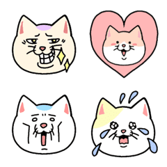 Cute colorful cat emoji