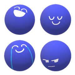 The blue face – LINE Emoji | LINE STORE