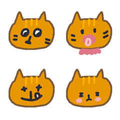 Orange Cat Emoji Pack