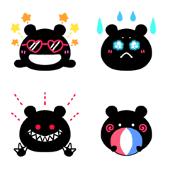 Monochrome & neon bear emoji
