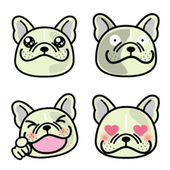 French bulldog Emoji (CREAM)