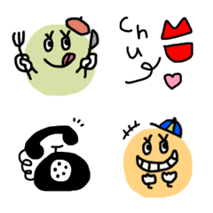 cute face and item Emoji